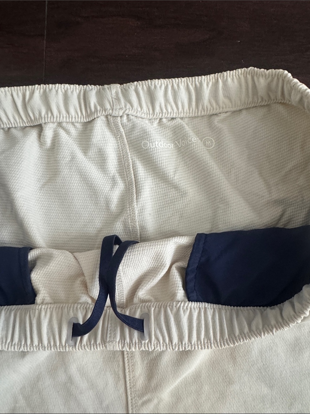 Outdoor Voices Cream Athletic Running Shorts - Picture 4 of 5